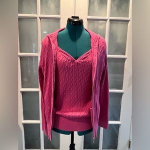 Talbots Cable Knit Sweater Set